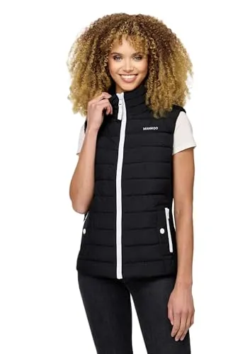 MARIKOO Damen Steppweste B995 - Leichte Übergangsjacke für jeden Tag - Funktionsjacken mit weichem Obermaterial und leichter Fütterung, ideal für Frühjahr und Herbst. Erhältlich in vielen Farben und Größen von XS bis 3XL.