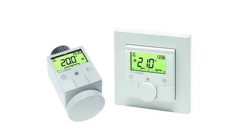 Homematic Starterset Funk-Heizkörperthermostat und Funk-Wandthermostat - Thermostate für effiziente Heizungssteuerung, ermöglicht individuelle Raumtemperaturregelung für mehr Komfort und Energieeinsparung.