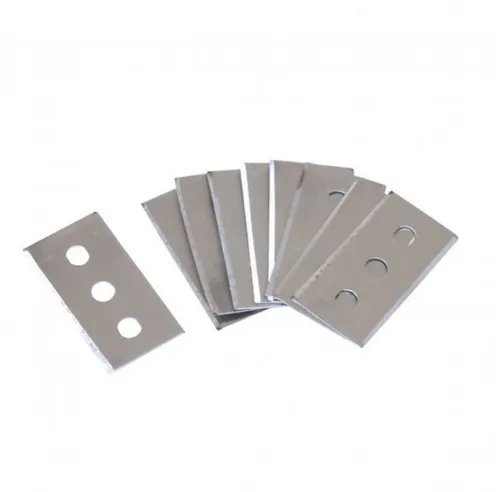 Reinigungsschaber Ersatzklingen 10 Stück - Ersatzklingen für Reinigungsschaber, ideal für die gründliche Reinigung von Glasoberflächen. Aus robustem Edelstahl, 10 Stück im Set, perfekt für den täglichen Einsatz.