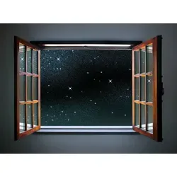Papermoon Fototapete VLIES-Tapete Premium "Klarer Sternenhimmel", Kleister KOSTENLOS, reduziert, 3D-Effekt, restlos trocken abziehbar, (359), Wandtapete Bild Dekoration Wand-Dekor Motiv Tapete Poster 5 m x 2.8 m