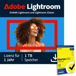 Adobe Lightroom CC Download Produktschlüssel - 1 Jahr Laufzeit, 1 TB Cloud-Speicher für professionelle Bildbearbeitung, ideal für kreative Profis