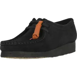 Clarks Wallabee Lederschuhe für Herren 26155522 - Sneaker aus hochwertigem schwarzem Wildleder mit ikonischer Kreppsohle für langanhaltenden Komfort und lässigen Stil.