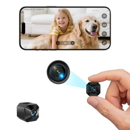 CKKYBB Mini Kamera 4K HD WLAN - Flexibel und zuverlässig für Ihr Zuhause - Kompakte 4K WLAN Kamera mit intelligentem Bewegungsmelder und Nachtsicht. Ideal zur Überwachung von Haustieren und Eingangsbereichen. Einfache Installation dank magnetischem Design und 360° Halterung.