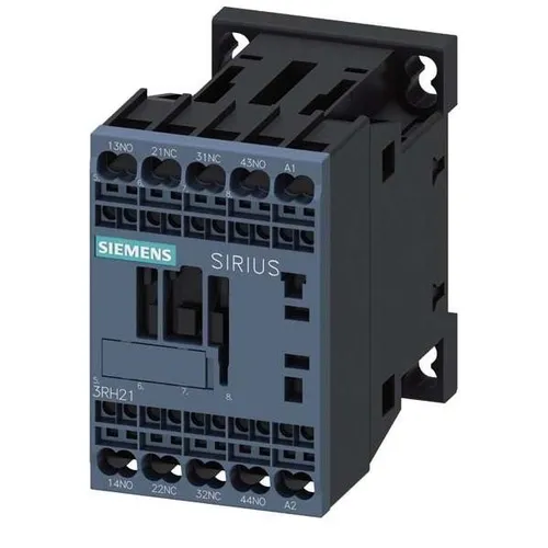 Siemens Hilfsschütz 3RH2122-2AR60 - Schützzubehör mit 2 Öffner- und 2 Schließerkontakten, ideal für AC 400V Anwendungen, zuverlässig und langlebig für industrielle Anwendungen.