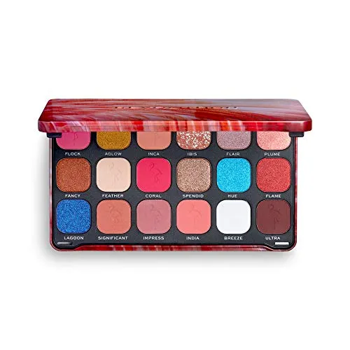 Makeup Revolution, Forever Flawless Lidschatten Palette, Flamboyance Flamingo, 18 Farbtöne, 19.8g