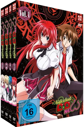 Highschool DxD: New - Staffel 2 - Gesamtausgabe - Bundle - Vol. 1-4 - [DVD] - Anime-Serie für Fans, mit packender Handlung und humorvollen Charakteren, freigegeben ab 16 Jahren.