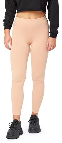 Bellivalini Damen Thermo Leggings Gefüttert für Winter Warme Apre Ski BLV50-320 (Hautfarben, L)