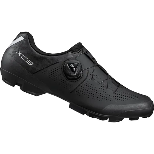 Shimano XC302W Mountainbike-Fahrradschuhe, schwarz - Fahrradschuhe für Offroad-Enthusiasten mit BOA®-Einstellsystem, nahtloser Passform und umweltfreundlichem Material. Ideal für XC-Racing und steile Trails.