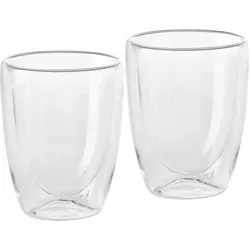 Leonardo Kaffeebecher DUO II, Klar, Glas, 300 ml, 18x12x9.3 cm, hitzebeständig, doppelwandig, Kaffee & Tee, Tassen, Kaffeebecher