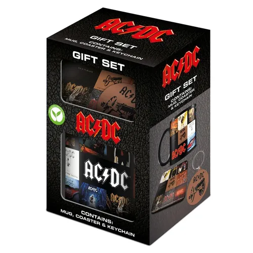 Pyramid: Ac/Dc - Geschenkset (Becher, Untertasse, Anhänger)  - Neu & OVP