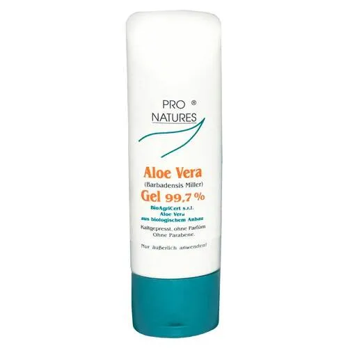 Pro Natures Aloe Vera 99.7% Gel - Arzneimittel für alle Hauttypen, spendet intensiv Feuchtigkeit und beruhigt gereizte Haut, ideal nach Sonnenbaden oder Rasur.