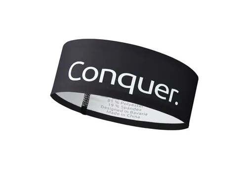 Conquer. Schweißband Sportstirnband für Damen & Herren, Dünnes Laufstirnband & Schweißband, Eng anliegend