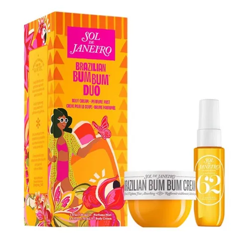 Sol de Janeiro Pflege-Geschenkset Rio Body Retreat Set - Gesichtspflege-Sets, luxuriöses 2-tlg. Pflegeset mit Cheirosa 62 Duft für straffe, duftende Haut – perfekt als Weihnachtsüberraschung!