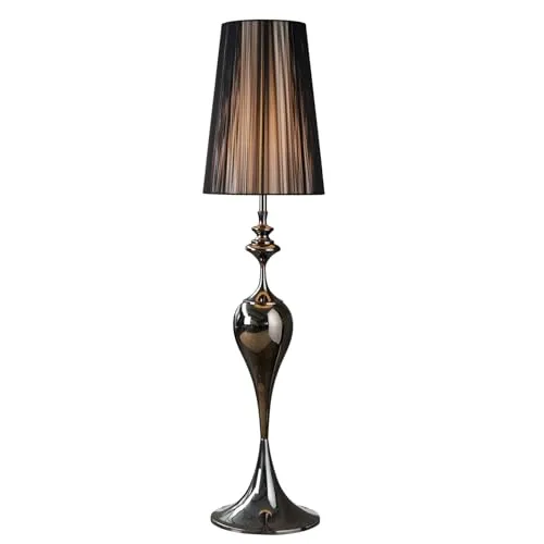 Riess-Ambiente Stehlampe LUCIE 160cm schwarz - Elegante Standleuchte im Barock Design, ideal für stilvolle Innenräume. Ohne Leuchtmittel, bietet Platz für individuelle Lichtgestaltung und setzt persönliche Akzente.