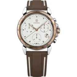JOWISSA Chronograph Jowissa LeWy 9 Herrenuhr J7.106.L Chronograph Silikon braun, (1-tlg)