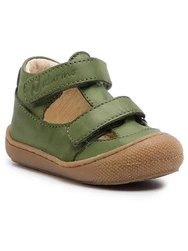 Naturino Leder-Halbsandalen "Puffy" in Grün, Größe 19 - Bequeme und stylische Naturino Leder-Halbsandalen "Puffy" in Grün, Größe 19. Ideal für den Spielplatz mit rutschhemmender Sohle und gepolstertem Schaftrand für optimalen Tragekomfort.