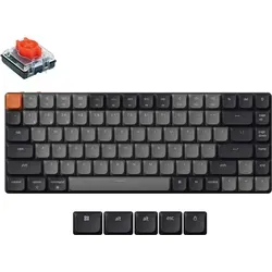 Keychron K3 QMK/VIA Kabelloss Mechanische Tastatur Version 3, RGB LED, Hot-swap, Keychron Low Profile 2.0 Red Switch K3X-H1 - Schwarz