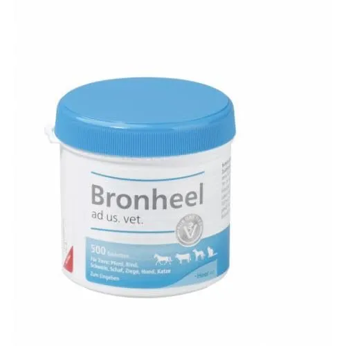 Bronheel Ad Us Vet 500 ST - Homöopathisches Arzneimittel für Tiere, geeignet für Pferde, Hunde, Katzen und mehr. Unterstützt das Wohlbefinden ohne bekannte Nebenwirkungen.
