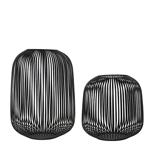 blomus Windlicht LITO 2er Set - Elegante Laterne für jeden Raum - Windlichter in 2 Größen (M, L) aus pulverbeschichtetem Stahl, die durch ihre Anpassungsfähigkeit und zeitlose Eleganz in jedem Einrichtungsstil glänzen.