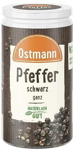 Ostmann Gewürze - Pfeffer schwarz ganz | 40 g in der Streudose