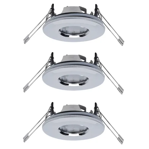 Paulmann 2easy Premium Einbauleuchten 3er Spot-Set starr IP65 51mm Chrom