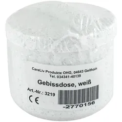Hygienische Gebissdose Weiß mit Einsatz und Deckel - Arzneimittel - Ideal zum hygienischen Aufbewahren von Zahnprothesen und Zahnspangen, autoklavierbar bis 130°C für maximale Sicherheit.