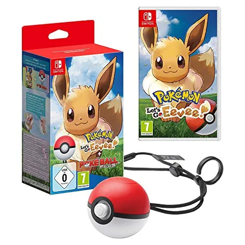 Pokémon: Let’s Go, Évoli! + Pokéball Plus für Nintendo Switch - Spiele für Nintendo Switch mit Poké Ball Plus, der Controller, der Mew enthält und interaktives Gameplay ermöglicht. Erlebe Pokémon-Abenteuer in der realen Welt!
