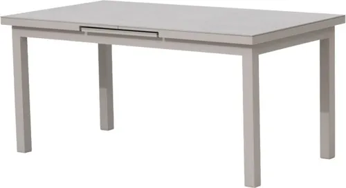 Primaster Gartentisch Rhodos - Ausziehbar Aluminium 167/217 x 90 cm - Eleganter, ausziehbarer Gartentisch aus Aluminium in hellgrau, ideal für gesellige Abende im Freien. Robuste Bauweise und modernes Design für jeden Garten.