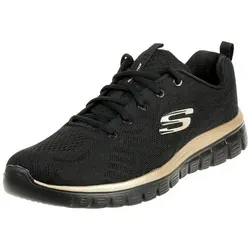 Skechers Damen Graceful Get Connected Sneaker Schwarz Rose Gold, 40 EU - Damen-Sneaker aus hochwertigem Material, mit bequemer Dämpfung für optimalen Tragekomfort den ganzen Tag.