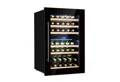 Vinsider 41 Built-in Duo Onyx Weinkühlschrank - Weinkühlschränke mit 2 Zonen für optimale Temperierung, stilvolle Glastür und UV-Schutz, ideal zur Präsentation und Lagerung deiner edlen Weine.
