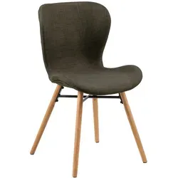 Actona Batilda -A1 Esszimmerstuhl Eiche/Stoff - Stühle mit modernem Design und nachhaltigen Materialien, der grüne Stoffbezug sorgt für eine erfrischende Atmosphäre in Ihrem Esszimmer.