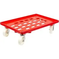 Transportroller für Euroboxen 60x40cm - 300kg Traglast - Transportroller für Euroboxen, ideal für Logistik und Lagerung. Robustes Design mit Kunststoffrädern, 2 Lenkrollen & 2 Bremsrollen für hohe Mobilität und Sicherheit.