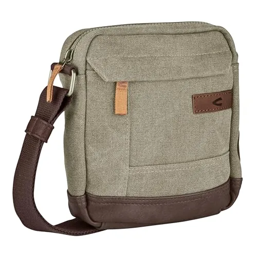 camel active Air Herren Umhängetasche - Kompakte Crossbody Bag in Grün, ideal für den täglichen Gebrauch mit praktischem Reißverschluss und sportlichem Design
