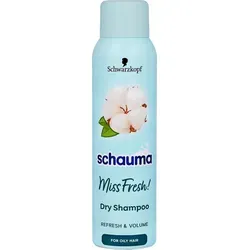 Schwarzkopf Schauma Miss Fresh! Trockenshampoo 150 ml - Schnelle Auffrischung für fettiges Haar! Das Trockenshampoo von Schwarzkopf Schauma absorbiert überschüssiges Fett und verleiht Volumen, ohne Wasser. Genießen Sie frisches Haar und einen angenehmen Duft in nur einer Minute!