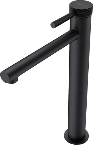 doporro Design Armatur Schwarz matt - Einhebelmischer für Waschbecken - Moderne Bad- & Duscharmatur in Schwarz matt, praktisch mit langlebiger Markenkartusche und einfacher Montage dank DIN-Anschlüssen.