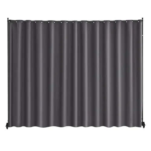 VEVOR Raumteiler Trennwand Paravent Stellwand - Mobiler Sichtschutz für Büro und Zuhause, aus wasserdichtem Polyester mit stabiler Konstruktion und flexiblen Rollen für einfache Positionierung.