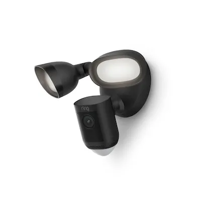 RING Floodlight Cam Wired Pro 2024 - Schwarz - Netzwerkkamera für den Außenbereich mit 1080p HD-Auflösung und integrierten Flutlichtern für optimale Sicherheit rund um Ihr Zuhause.