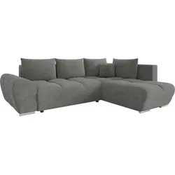Mirjan24 Ecksofa Fureniz mit Bettkasten, 4 Sitzer L-Form Sofa mit Schlaffunktion, Eckcouch für Wohnzimmer, Couch mit Bettfunktion (Velo 635, Seite: Rechts)