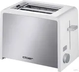 Cloer 3211 Toastautomat - Weißer Zweischlitz-Toaster - Toaster mit stufenlos wählbarem Bräunungsgrad und praktischer Stopptaste, ideal für perfekten Toastgenuss.