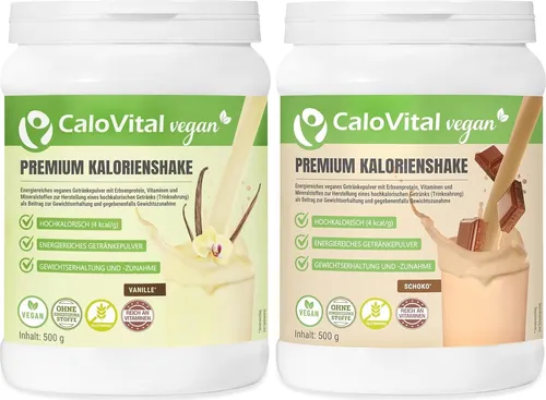 CaloVital Zunehmen Hochkalorische Trinknahrung - Vegane Aufbaunahrung in Pulverform, ideal für gesundes Zunehmen und zur Unterstützung aktiver Lebensstile. Hochkalorisch, reich an Proteinen und Nährstoffen, perfekt für Sportler und Senioren.