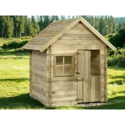 Kinder-Spielhäuser Louise Deluxe - Spielhaus für Kinder mit stabilem Boden, Fenster und Tür, ideal für fantasievolles Spielen im Garten oder auf dem Spielplatz.