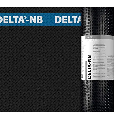 Dörken DELTA-NB Noppenbahn 20m x 1,00m - Dichtmaterialien zur effektiven Abdichtung und Grundmauerschutz, aus speziellem Polyethylen für langfristige Haltbarkeit und hervorragenden Feuchtigkeitsschutz.