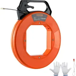 VEVOR Kabeleinziehhilfe 38,1m - Sonstige Elektroinstallationsartikel mit bruchsicherem Kabel und komfortablem Griff für müheloses Einziehen von Kabeln in Leerrohre.