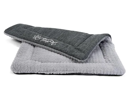 TrendPet Hundedecke Heaven - Gefütterte Wendedecke für Hunde und Katzen, Grau (75x55cm) - Decken für Hunde - Die flauschige Heaven Liegedecke bietet ultimativen Komfort mit 4cm dicker Füllung und ist bei 30 Grad waschbar. Ideal für Körbchen, Sofa oder unterwegs.