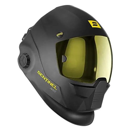Esab Sentinel A50 Schweißhelm - Schweißhelm mit revolutionärem Schalendesign und hohem Sichtbereich (100 x 60 mm), Farb-Touchscreen und 8 Speichereinstellungen für präzises Arbeiten.