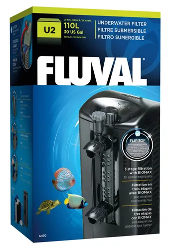 Aquarienfilter für bis zu 110L Aquarien - bis 400 L / h inkl Filtermaterialien