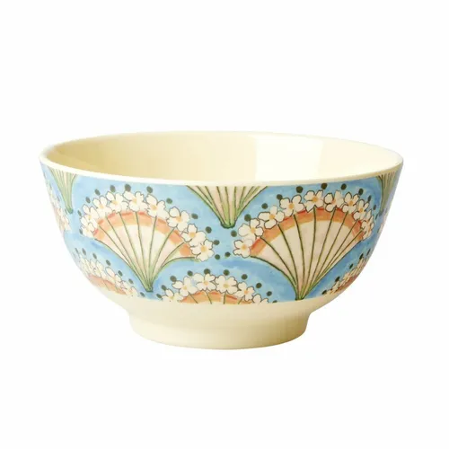 RICE: Two Tone Schüssel aus Melamin, Flower Fan, MELBW-FLFA, 15 cm 