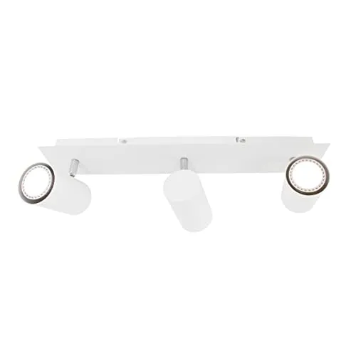 Trio Leuchten Spotbalken Marley 3-flammig - 3-flammiger Spotbalken in weiß matt aus Metall, dreh- und schwenkbare Spots für flexible Lichtgestaltung, ideal für Wohnräume.