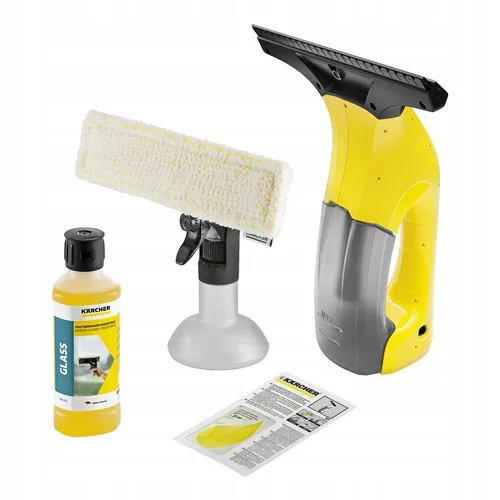 Kärcher Fenstersauger WV 1 Plus - 20 min Akkulaufzeit, 0,5 kg leicht und streifenfreies Reinigen für alle glatten Oberflächen