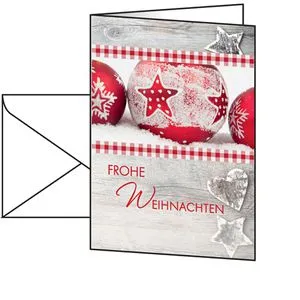 Sigel Weihnachtskarte DS053, Winter Feeling, 105 x 148mm (A6), Klappkarte mit Umschlag, 25Stück